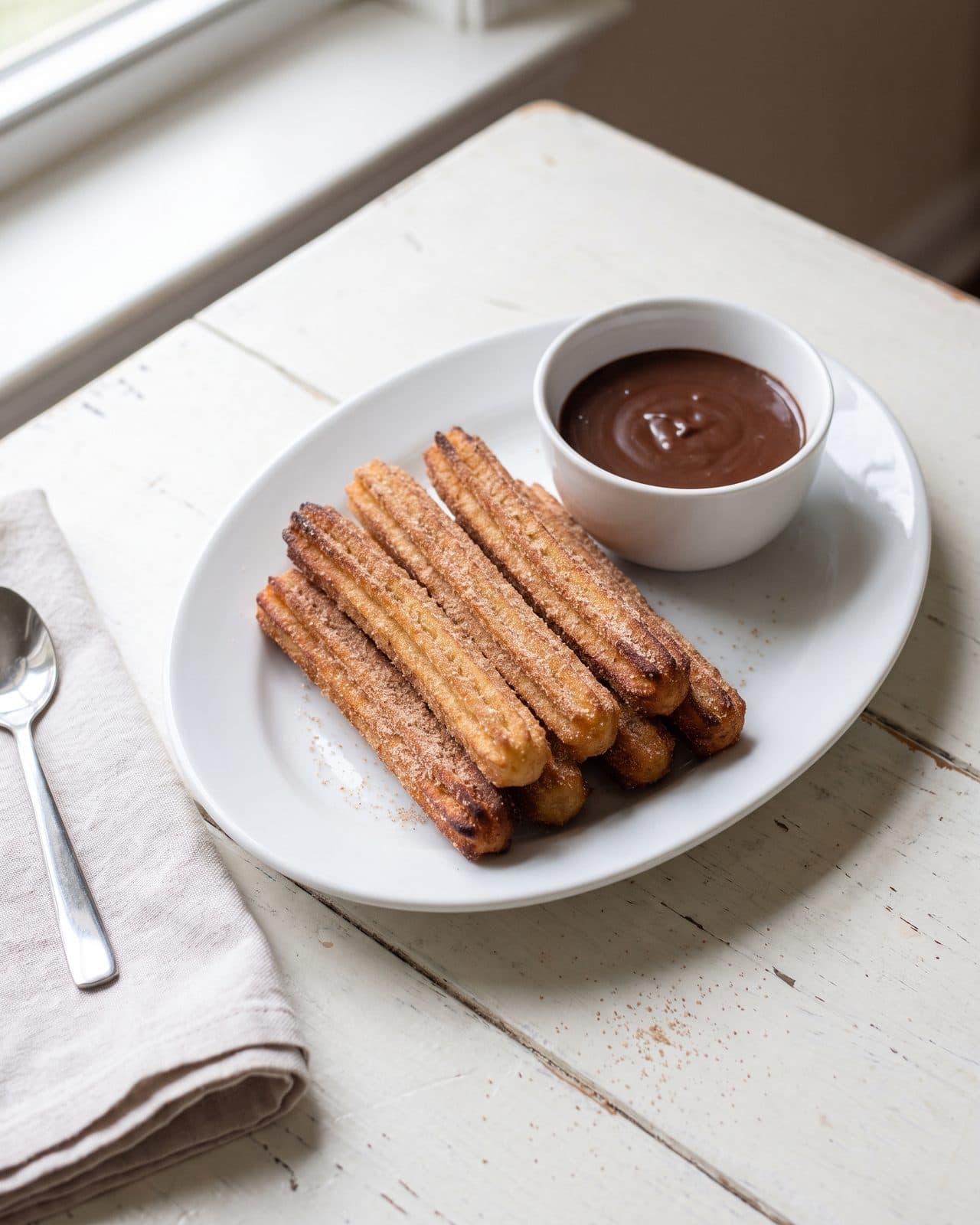 Churros með súkkulaðisósu
