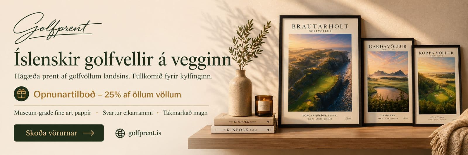 Tilvalið fyrir golfara!