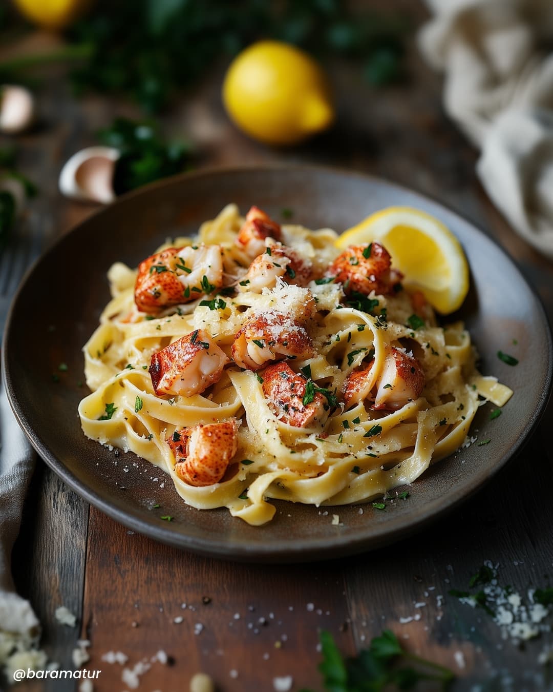 Sítrónu Humar Pasta
